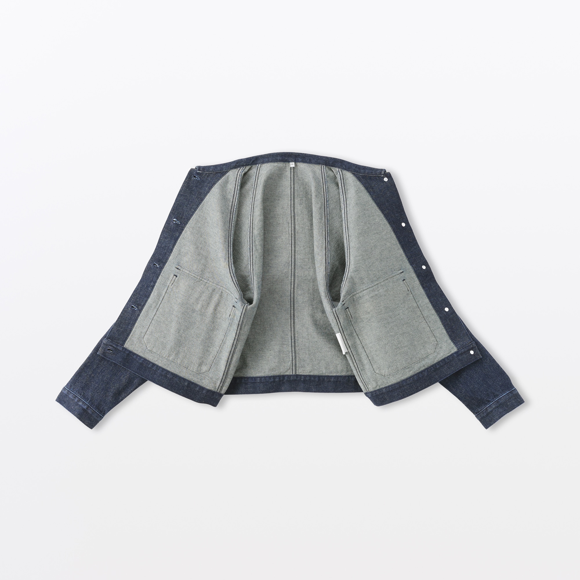 婦人　木の実から作ったカポック混デニムジャケット　ダークネイビー