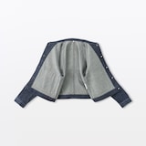 婦人　木の実から作ったカポック混デニムジャケット　ダークネイビー