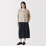 婦人　カポック混二重ガーゼ　キルトジャケット