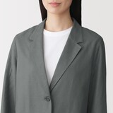 婦人　ヘンプ混　ツイル　テーラードジャケット