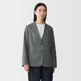 婦人　ヘンプ混　ツイル　テーラードジャケット