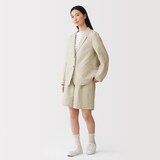 婦人　ヘンプ混　ツイル　テーラードジャケット