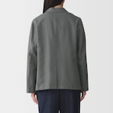 婦人　ヘンプ混　ツイル　テーラードジャケット