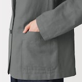 婦人　ヘンプ混　ツイル　テーラードジャケット