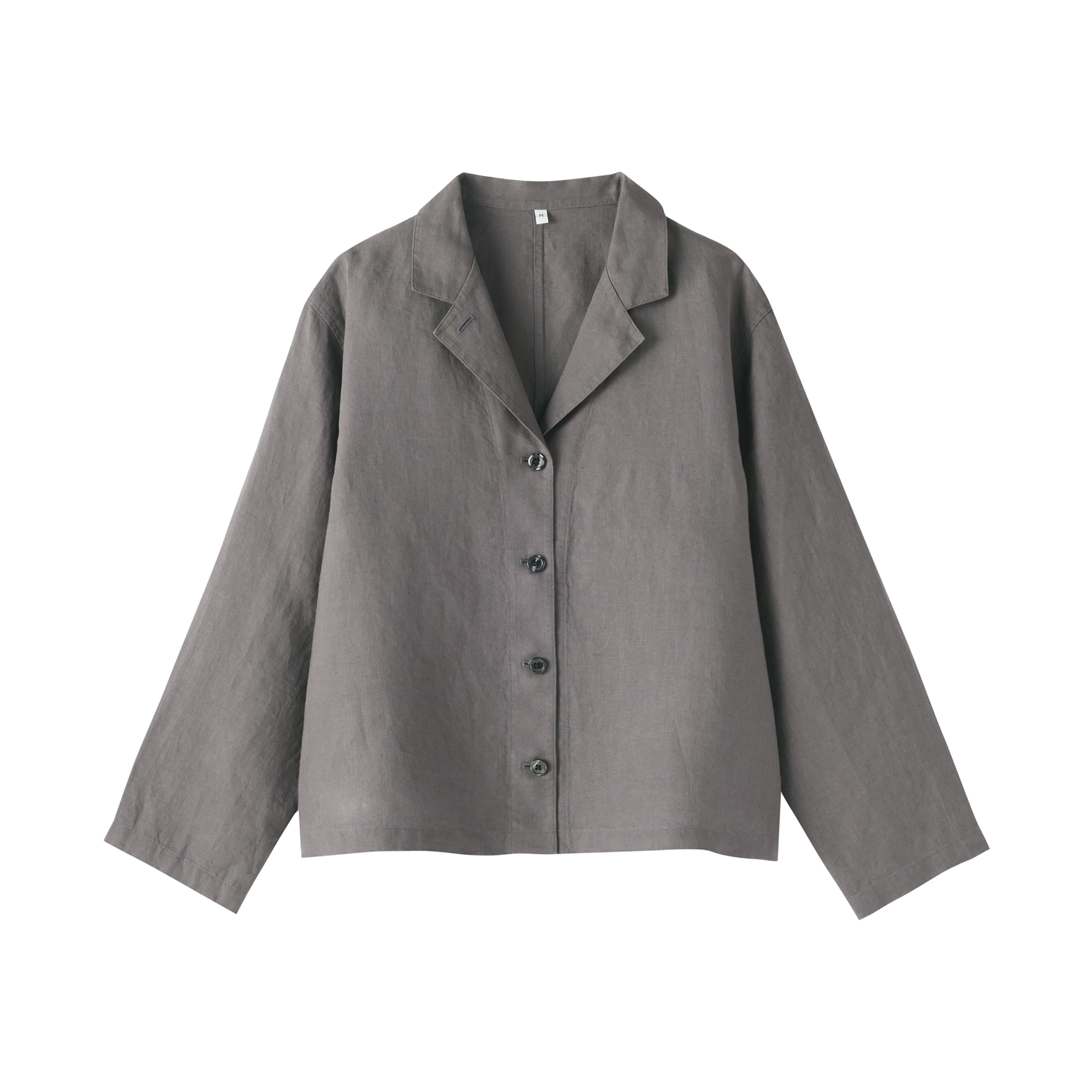 婦人　リネン　洗いざらし　シャツジャケット