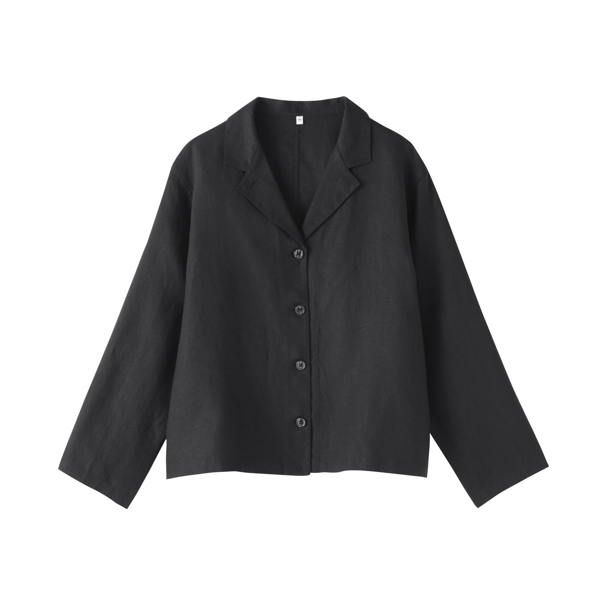 婦人　リネン　洗いざらし　シャツジャケット