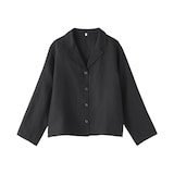 婦人　リネン　洗いざらし　シャツジャケット