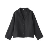 婦人　リネン　洗いざらし　シャツジャケット