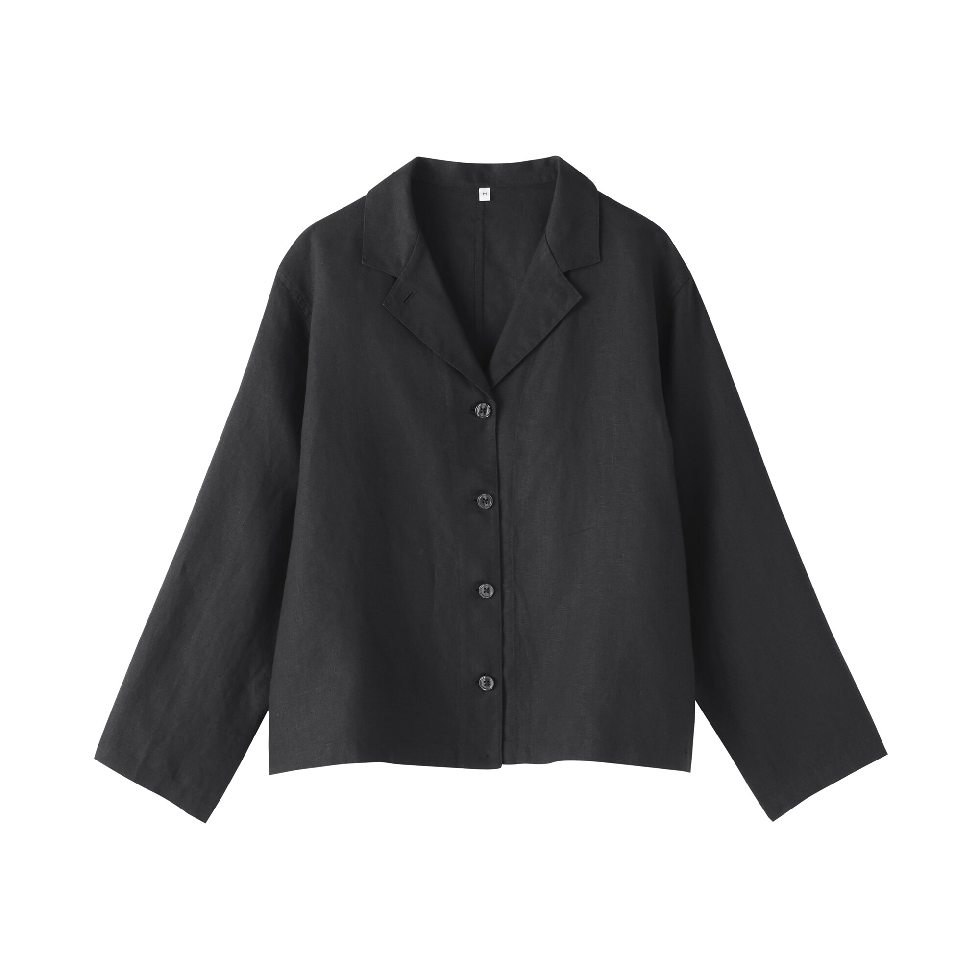 婦人　リネン　洗いざらし　シャツジャケット