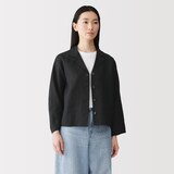 婦人　リネン　洗いざらし　シャツジャケット