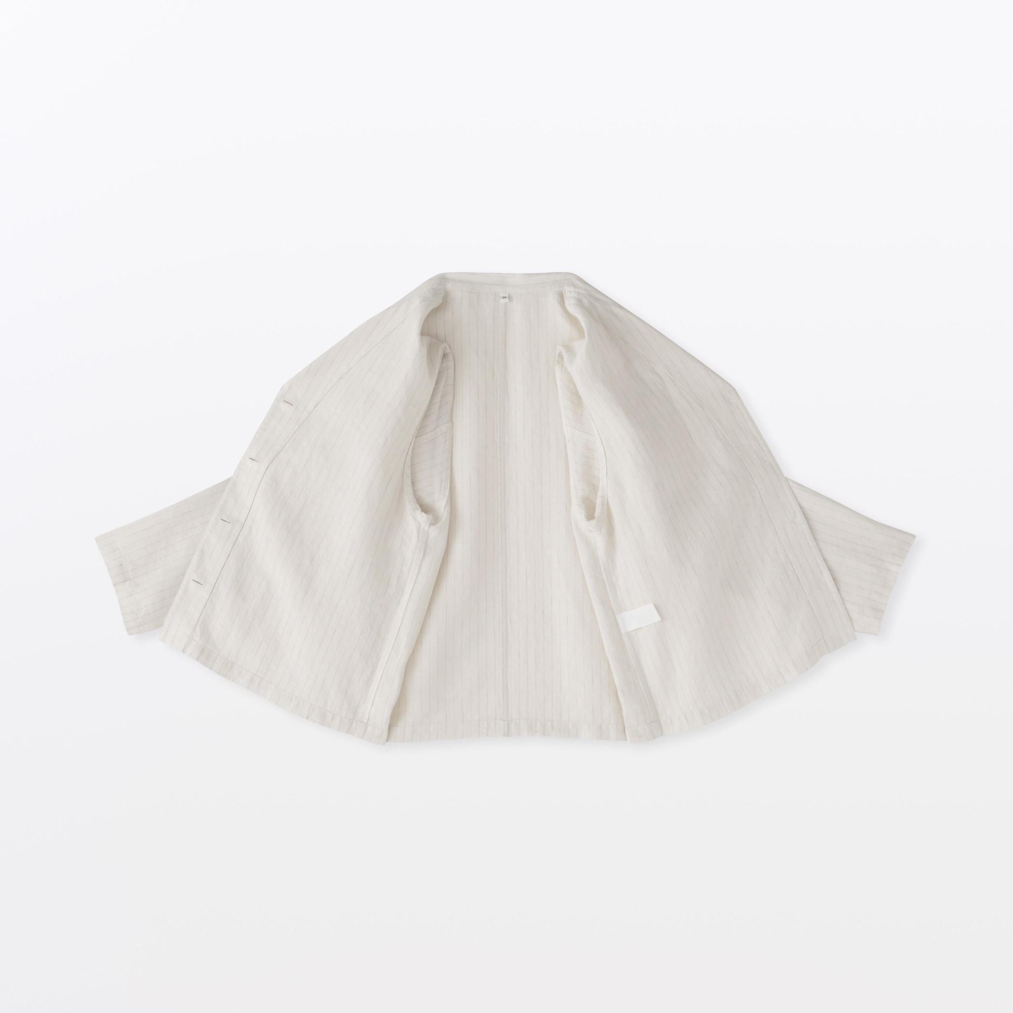 婦人　リネン　洗いざらし　シャツジャケット