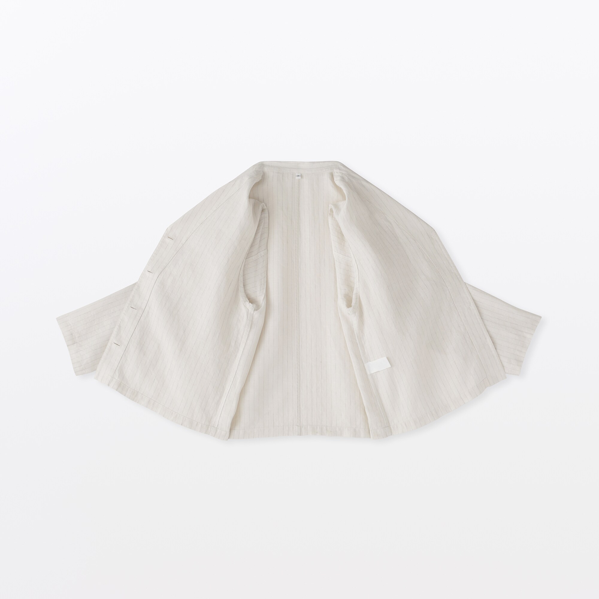 婦人　リネン　洗いざらし　シャツジャケット