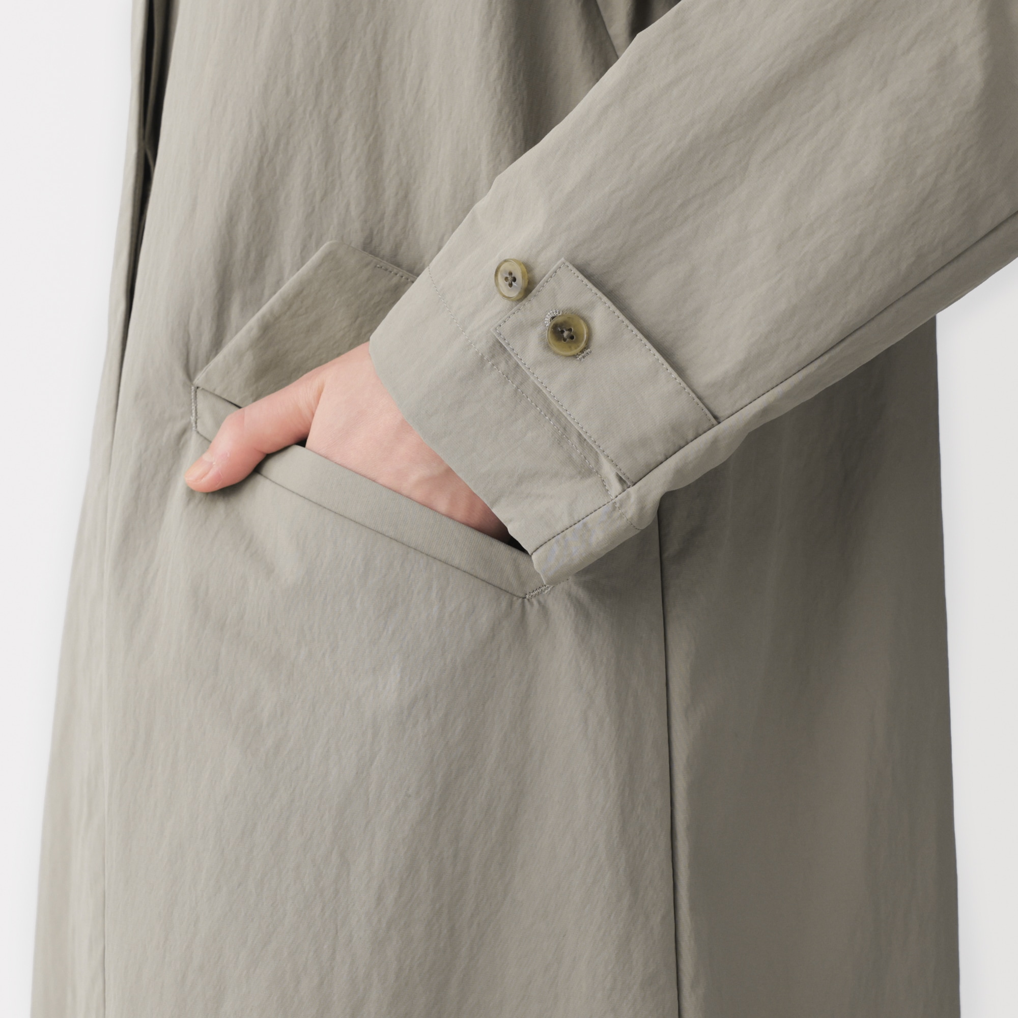 婦人　撥水ＵＶカットステンカラーロングコート