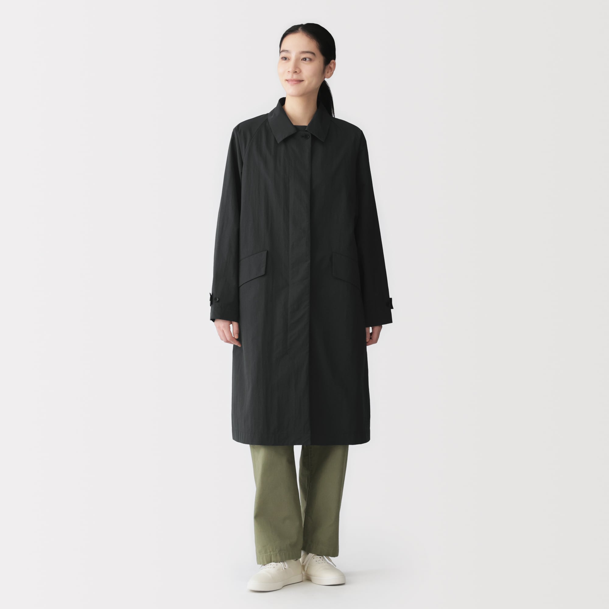 婦人 撥水UVカットステンカラーロングコート | 無印良品