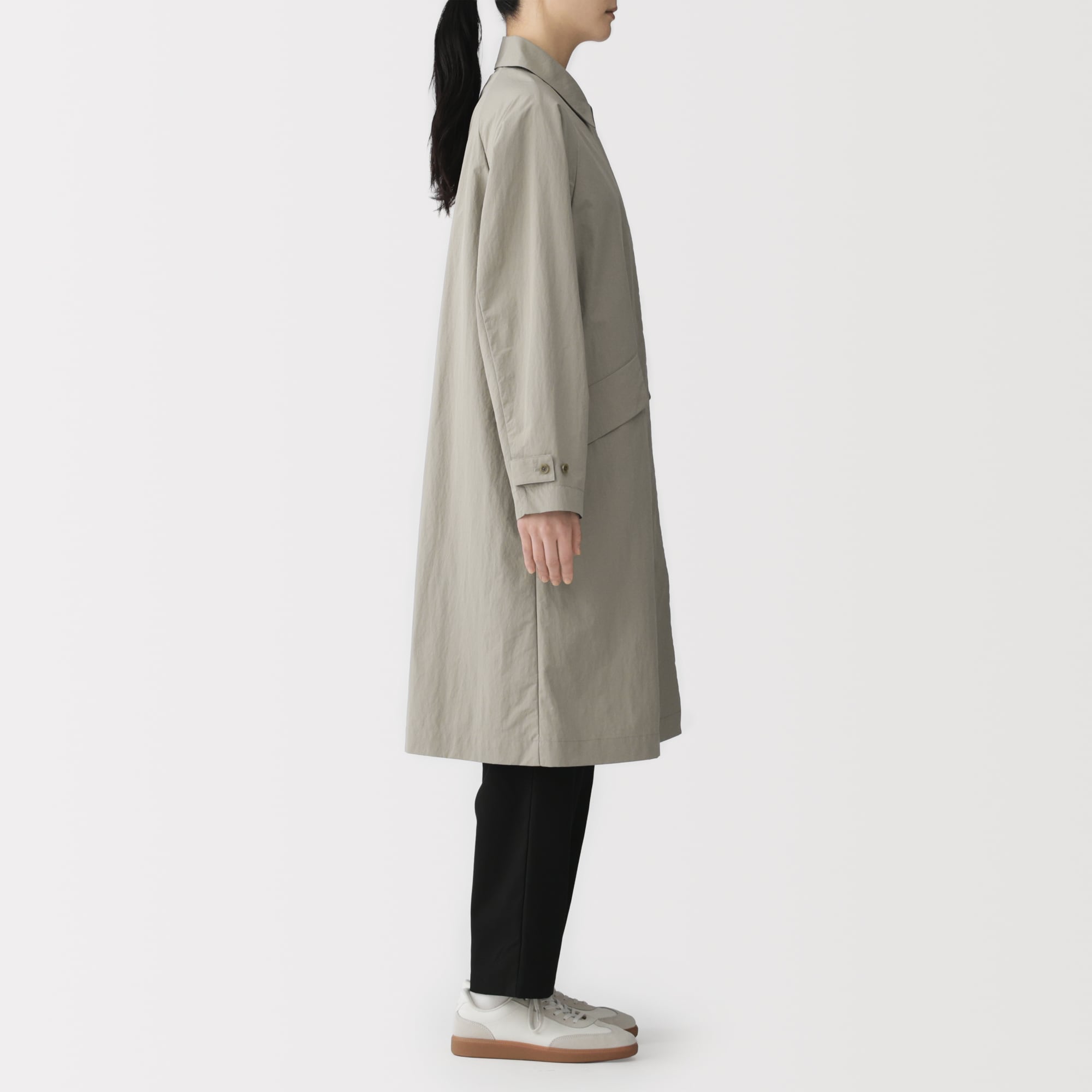 婦人　撥水ＵＶカットステンカラーロングコート