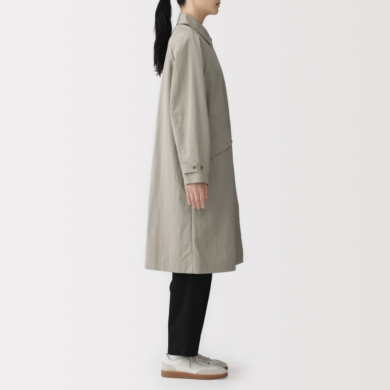 婦人　撥水ＵＶカットステンカラーロングコート