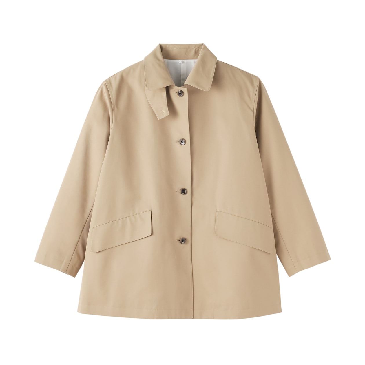 婦人　撥水　コットン混　ツイル　ステンカラーハーフコート