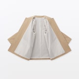 婦人　撥水　コットン混　ツイル　ステンカラーハーフコート