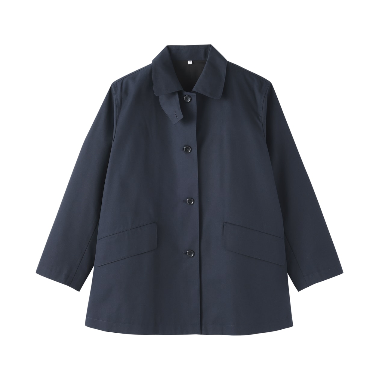 婦人　撥水　コットン混　ツイル　ステンカラーハーフコート