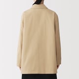 婦人　撥水　コットン混　ツイル　ステンカラーハーフコート