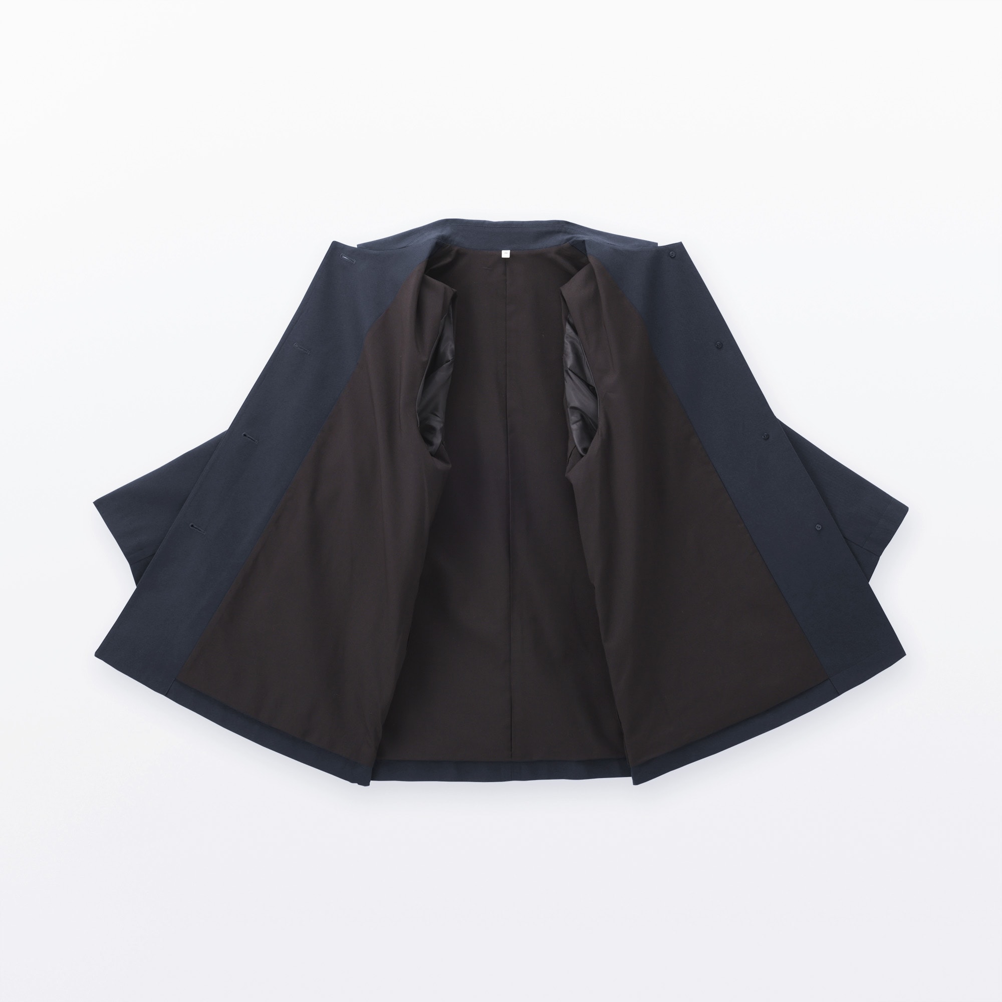 婦人　撥水　コットン混　ツイル　ステンカラーハーフコート