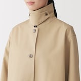 婦人　撥水　コットン混　ツイル　ステンカラーハーフコート