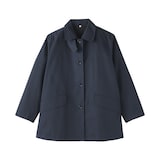 婦人　撥水　コットン混　ツイル　ステンカラーハーフコート