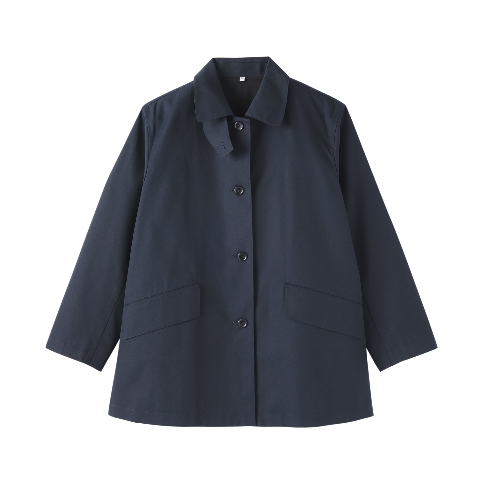 婦人　撥水　コットン混　ツイル　ステンカラーハーフコート