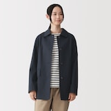 婦人　撥水　コットン混　ツイル　ステンカラーハーフコート