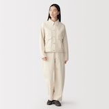 婦人　木の実から作ったカポック混ジャケット　生成