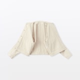 婦人　木の実から作ったカポック混ジャケット　生成