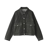 婦人　木の実から作ったカポック混デニムジャケット　黒