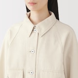 婦人　木の実から作ったカポック混デニムジャケット　黒