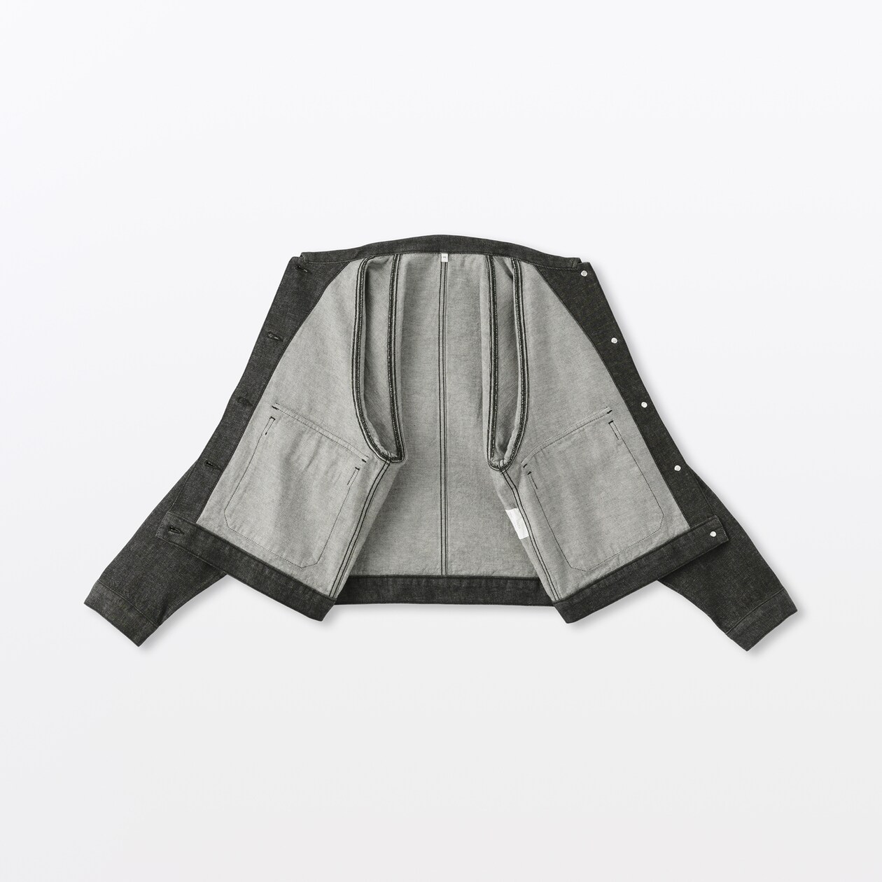 婦人　木の実から作ったカポック混デニムジャケット　黒