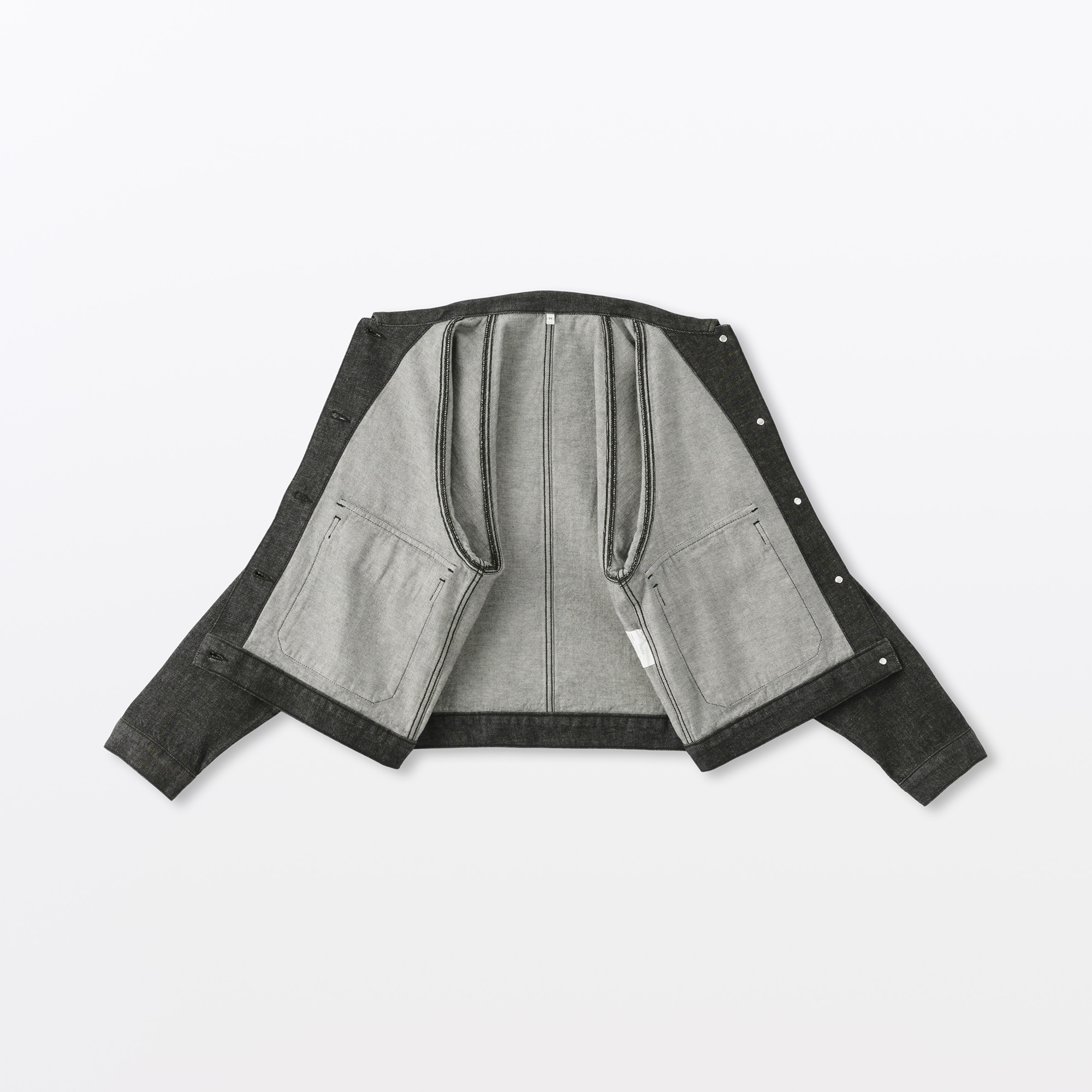 婦人　木の実から作ったカポック混デニムジャケット　黒