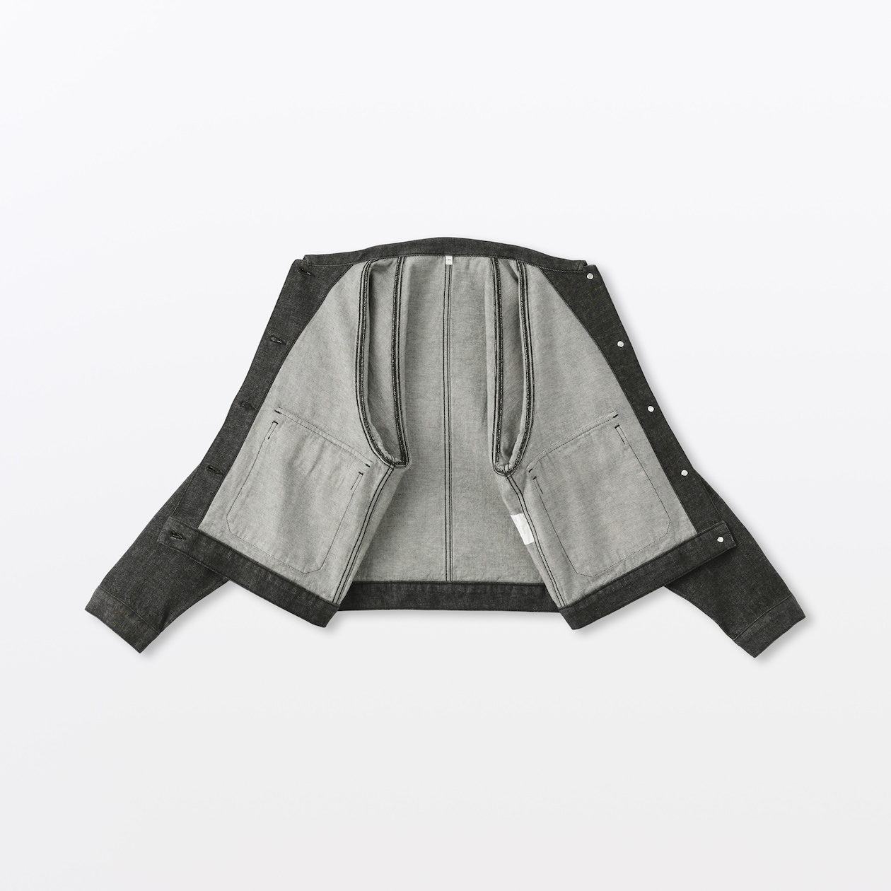 婦人　木の実から作ったカポック混デニムジャケット　黒