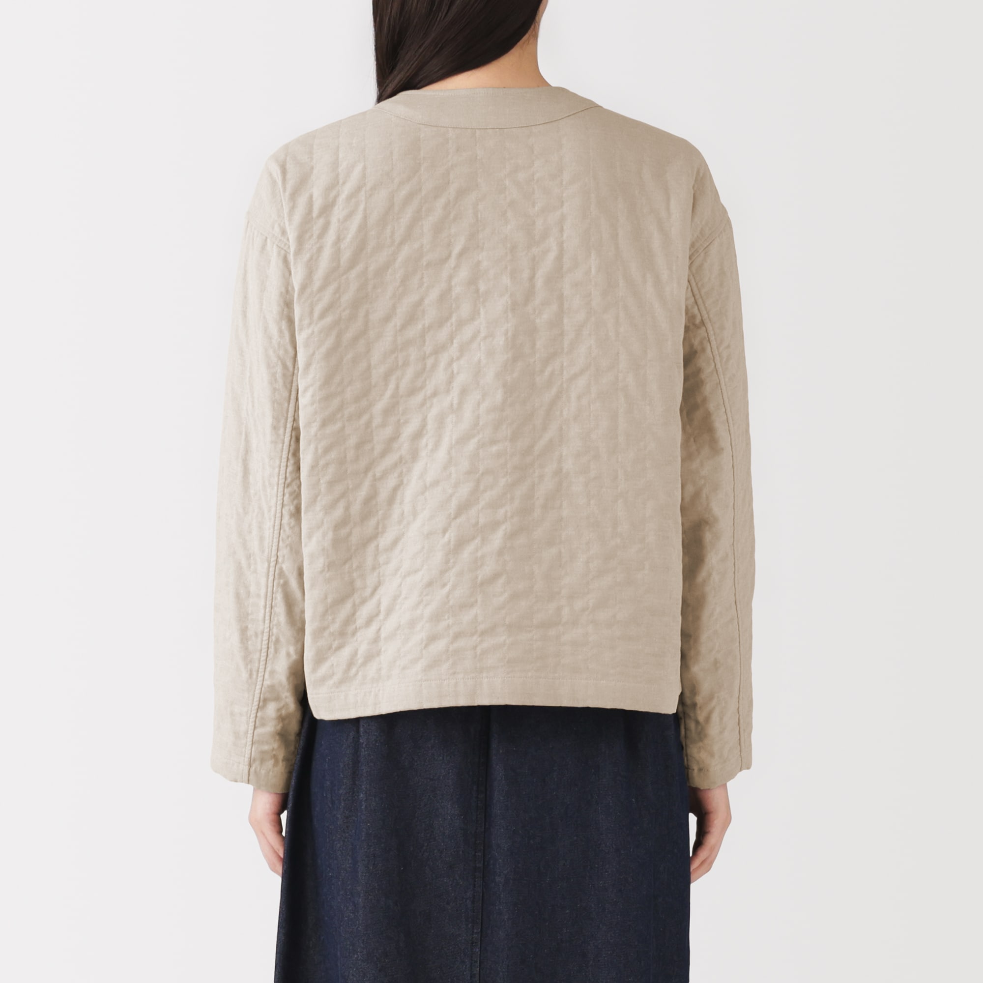 婦人　カポック混二重ガーゼ　キルトジャケット（ＣＮ）