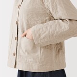 婦人　カポック混二重ガーゼ　キルトジャケット（ＣＮ）