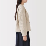 婦人　カポック混二重ガーゼ　キルトジャケット（ＣＮ）