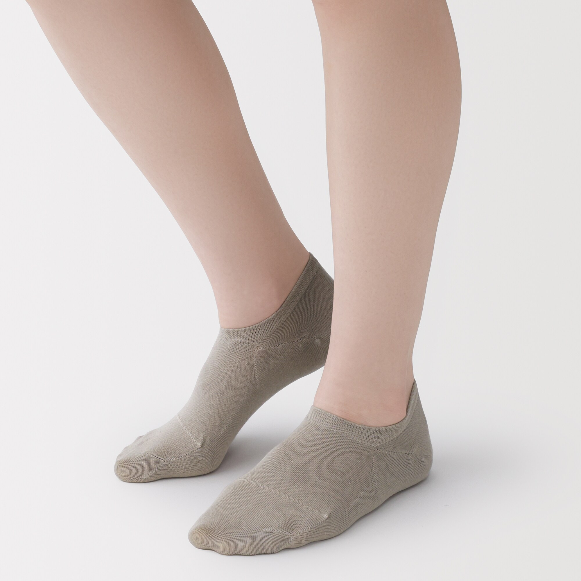 婦人　足なり直角　薄手　浅履きスニーカーイン