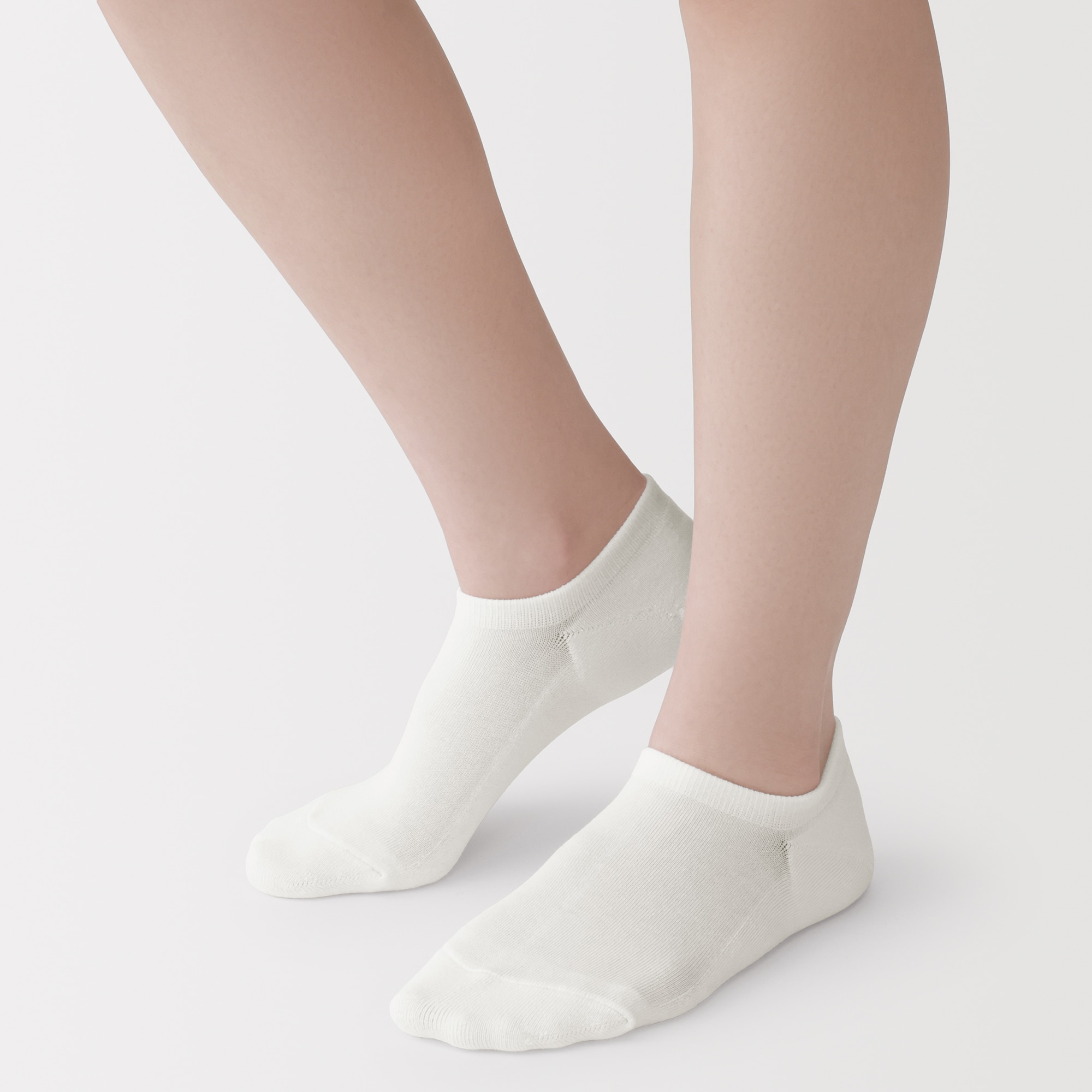 婦人　足なり直角　パイル編みスニーカーイン