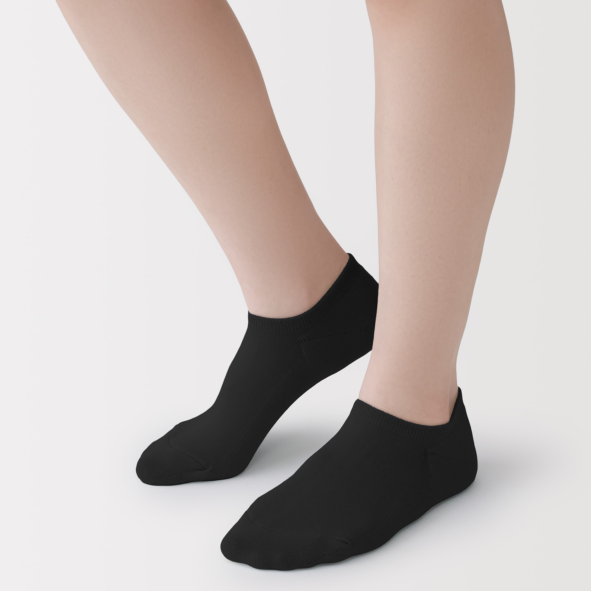 婦人　足なり直角　パイル編みスニーカーイン