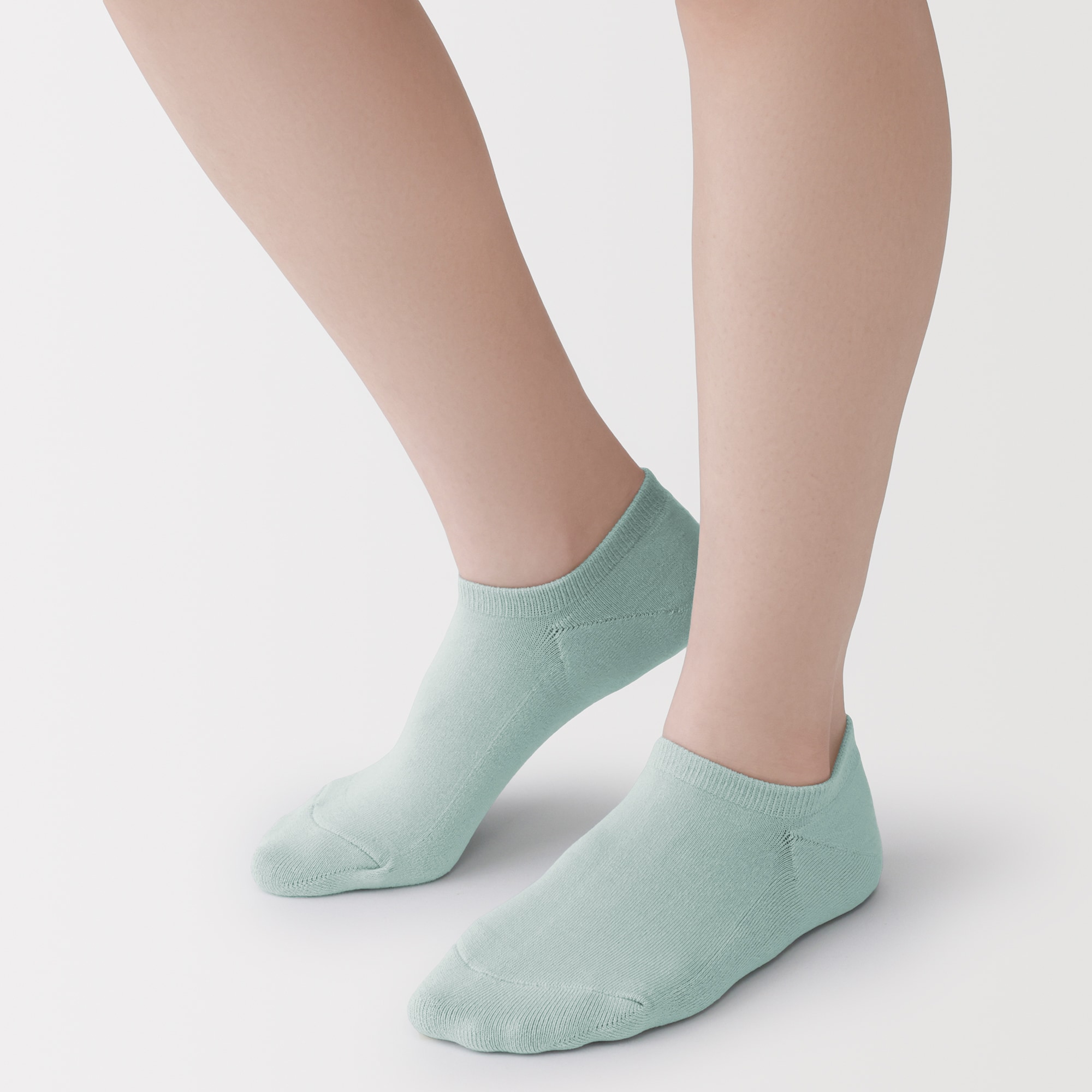 婦人　足なり直角　パイル編みスニーカーイン