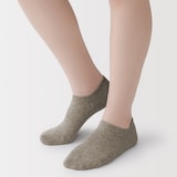 婦人　足なり直角　パイル編みスニーカーイン　※杢色