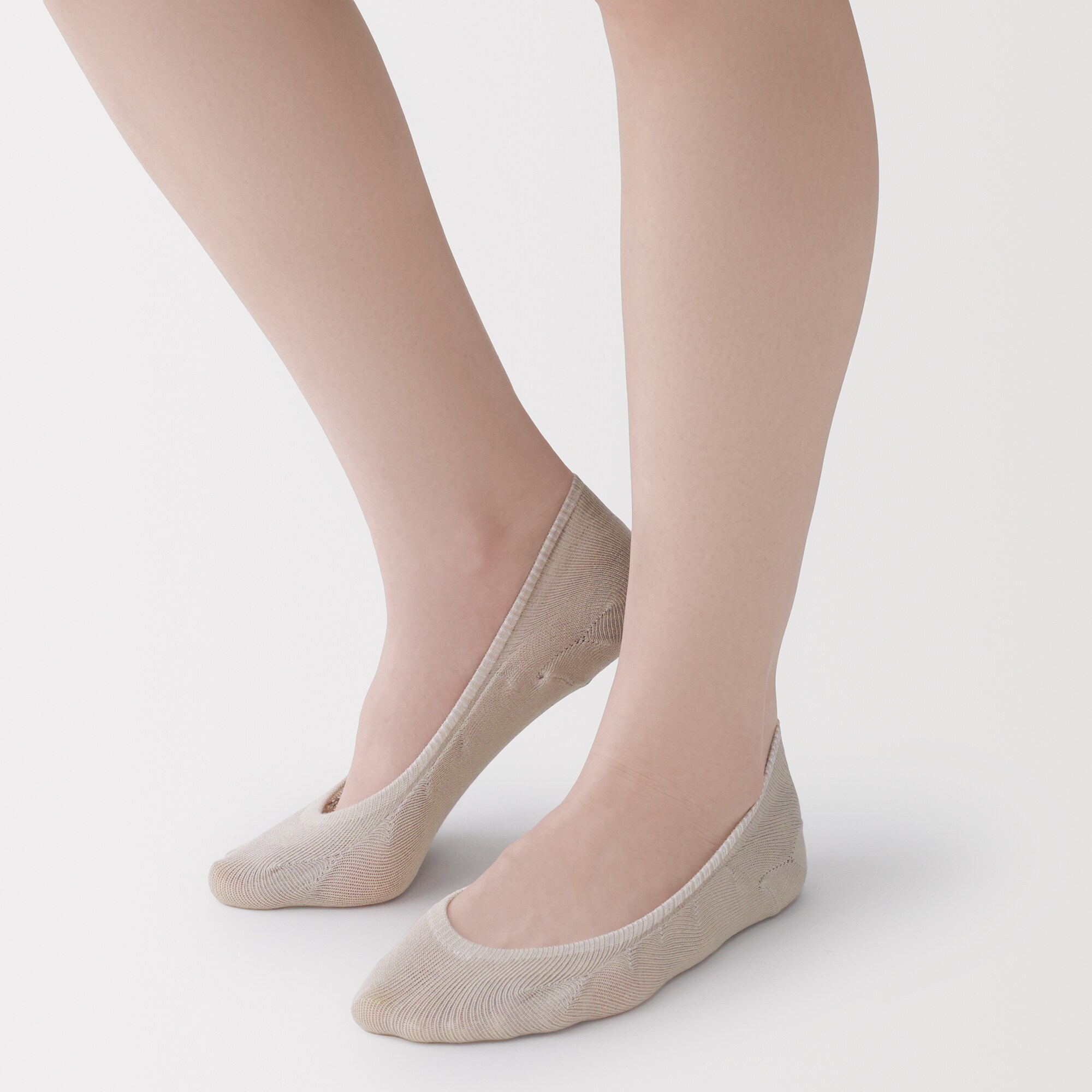 婦人　脱げにくい　綿混　フットカバー（つま先ワイド）