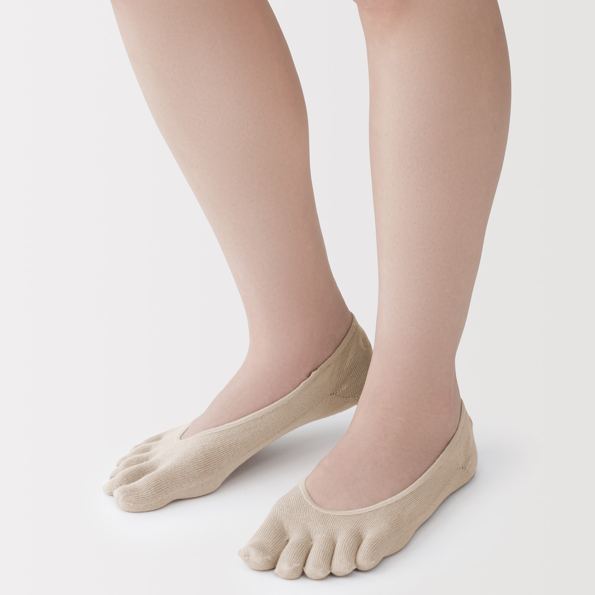 婦人　かかと滑り止め付き　深履き　５本指フットカバー