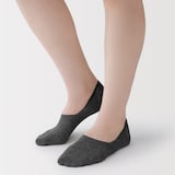 婦人　かかと滑り止め付き　薄手　フットカバー　※再生コットン