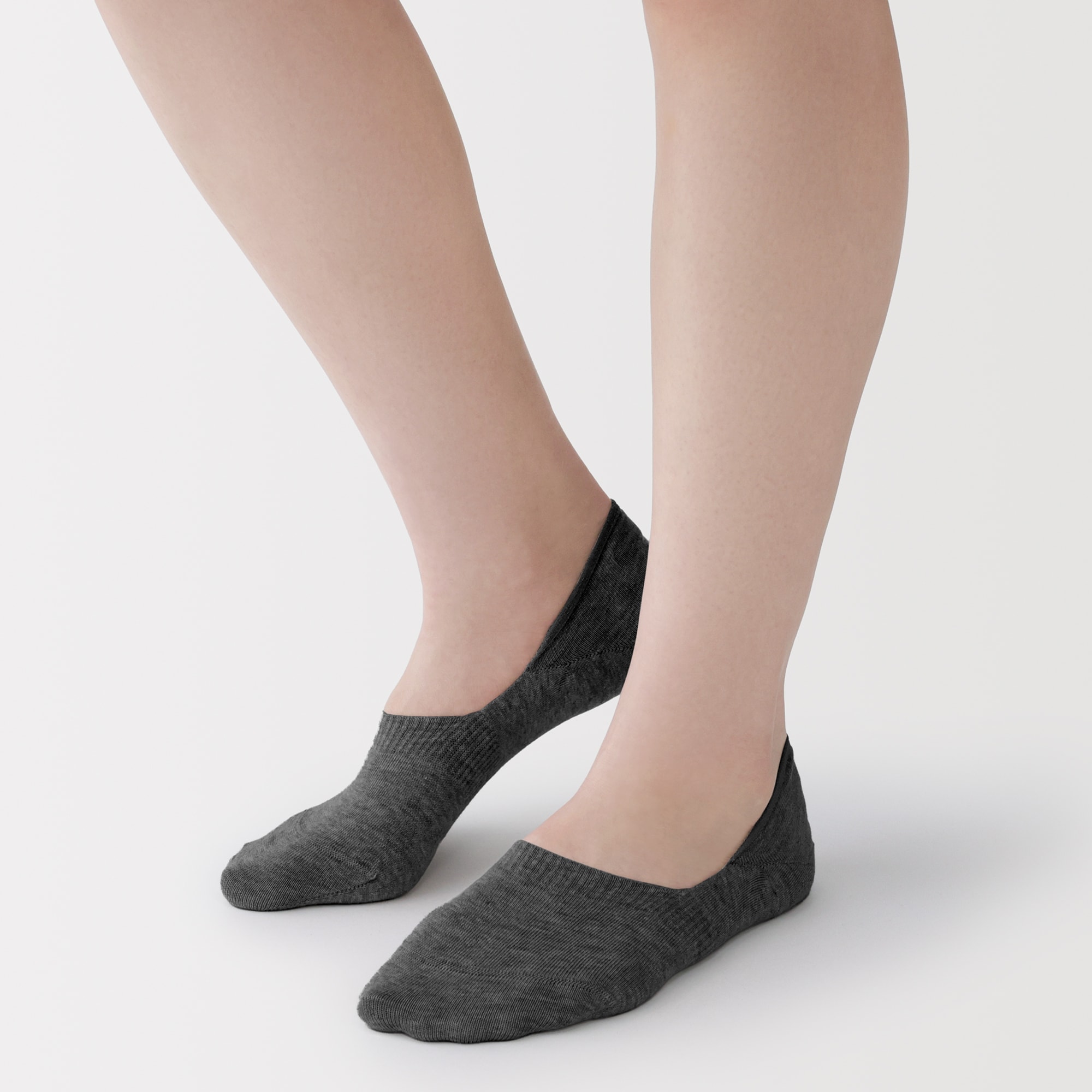 婦人　かかと滑り止め付き　薄手　フットカバー　※再生コットン