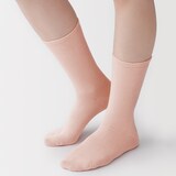 婦人　足なり直角　履き口やわらか　足首に沿う靴下