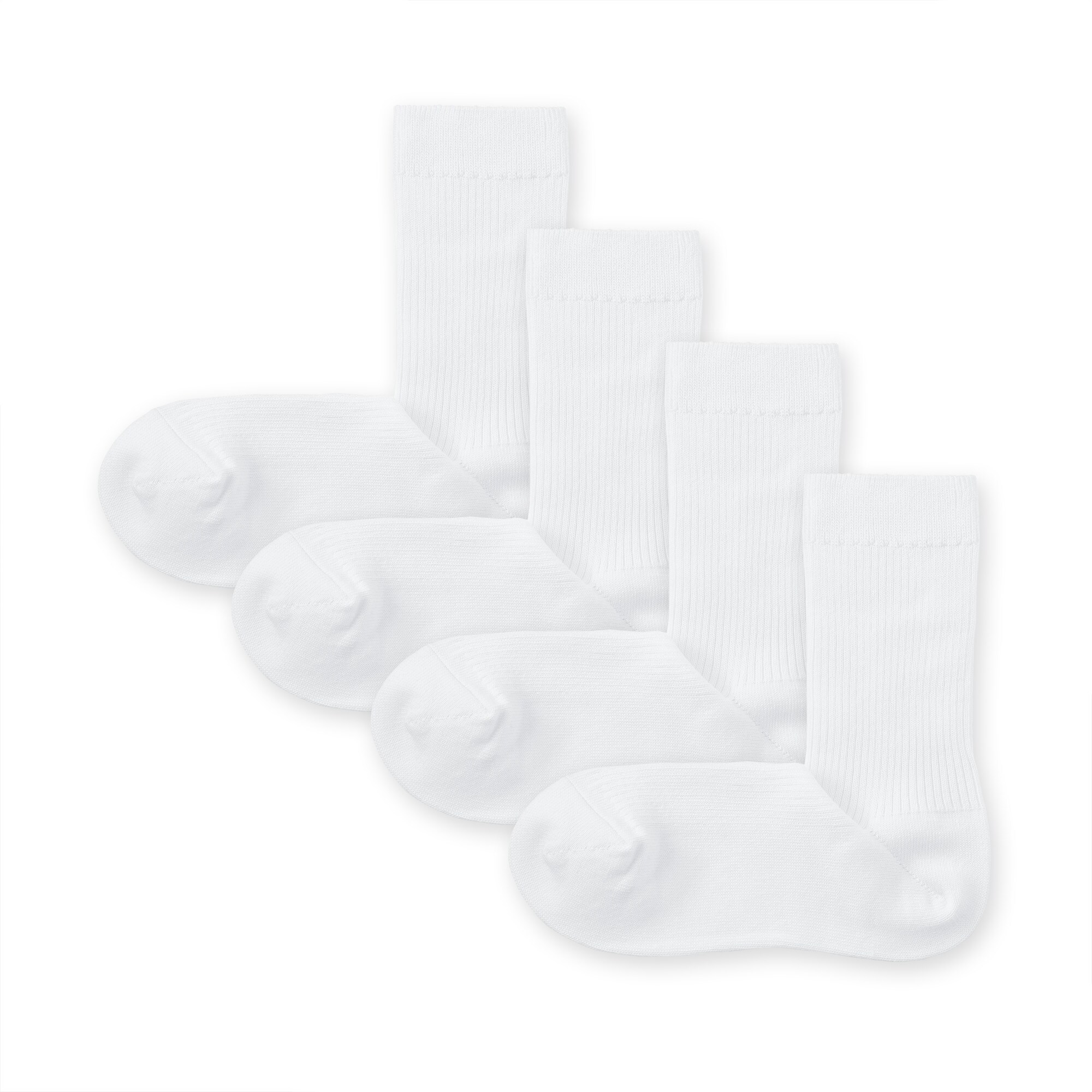 婦人　足なり直角　リブ編み靴下（４足組）